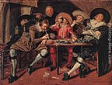 Dirck Paintings - Merry Party in a Tavern by Dirck Hals